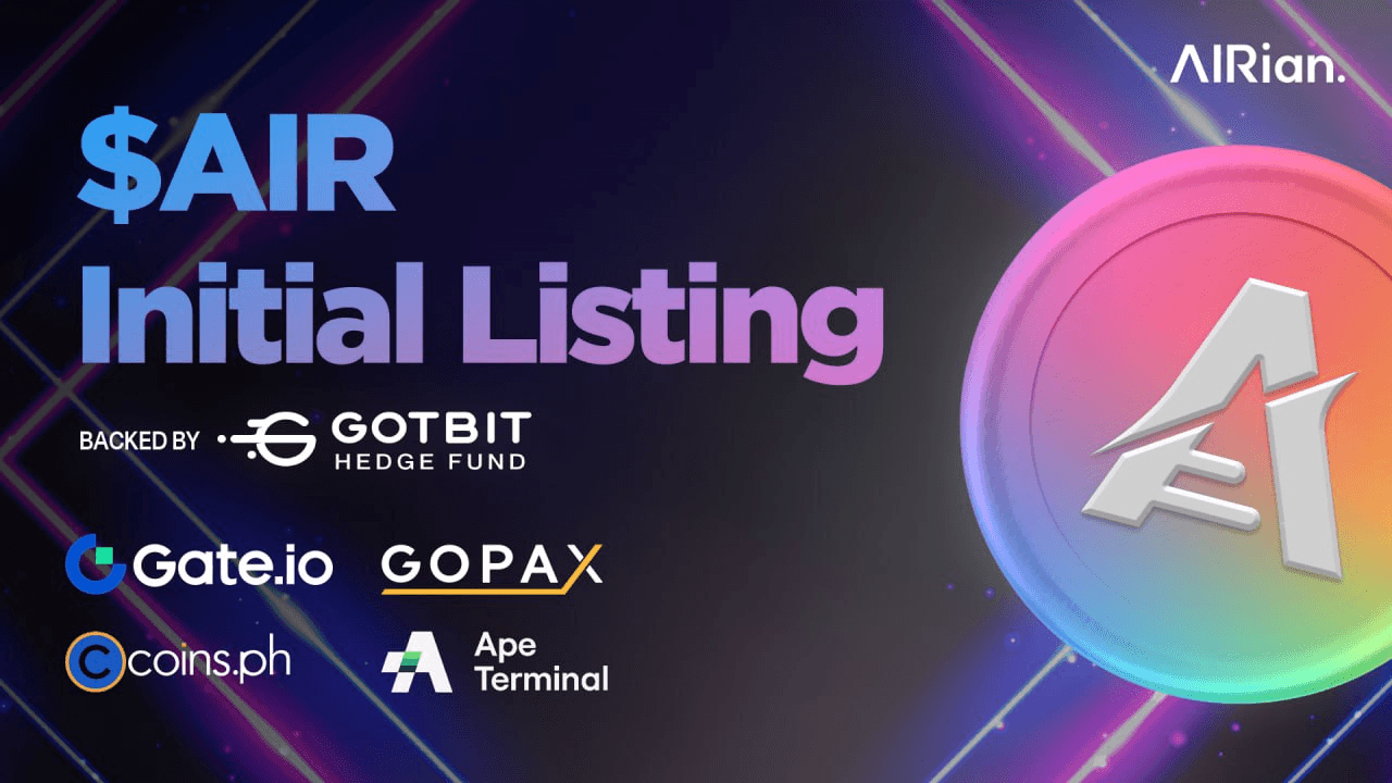 📌 AIrian Gateio, Gopax 상장 공지 WEB3.0 러너 플랫폼 AIRi - 비트맨X - 텔레그램 : 비트코인 ETF |  코인 텔레그램 정보